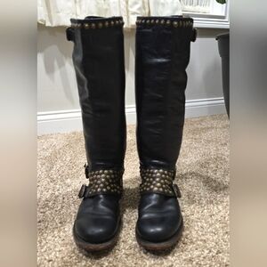 Vintage Frye Jenna Harness Studded Boots